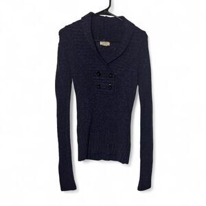 Arizona Small Deep Purple Cozy Knit Sweater Dark Academia